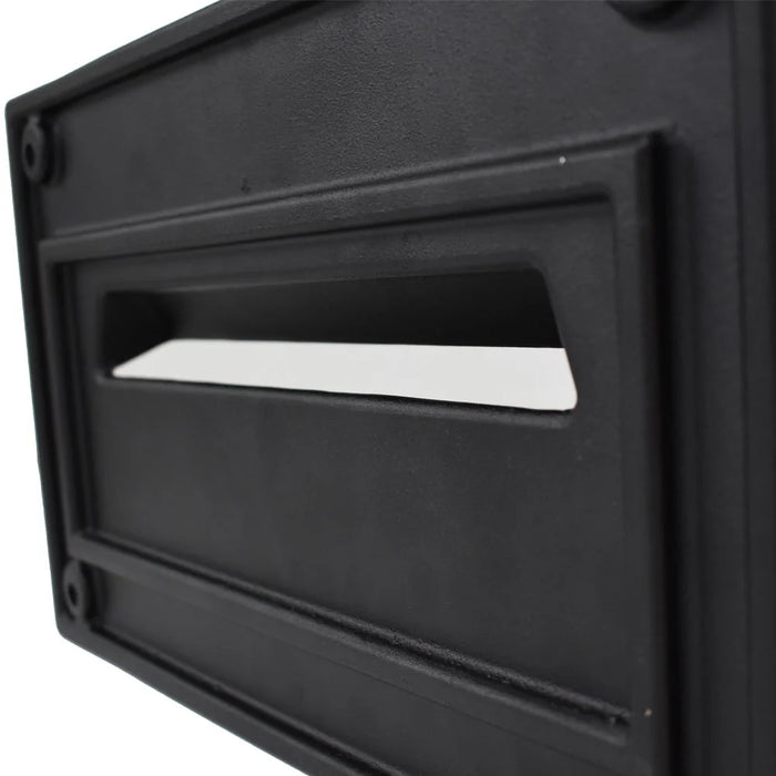 Nero Black Cast Aluminium Letter Plate for Wall, Fence or Gate Letterboxes