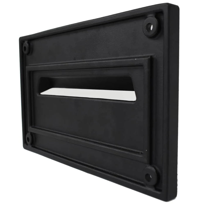 Nero Black Cast Aluminium Letter Plate for Wall, Fence or Gate Letterboxes