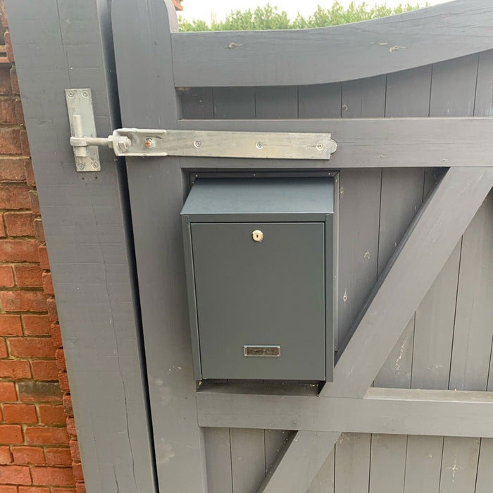 Outdoor Post Box for Gates and Fence Mounting with Stainless Steel Front Including Trim Rear Access W3-1 - Letterbox Supermarket