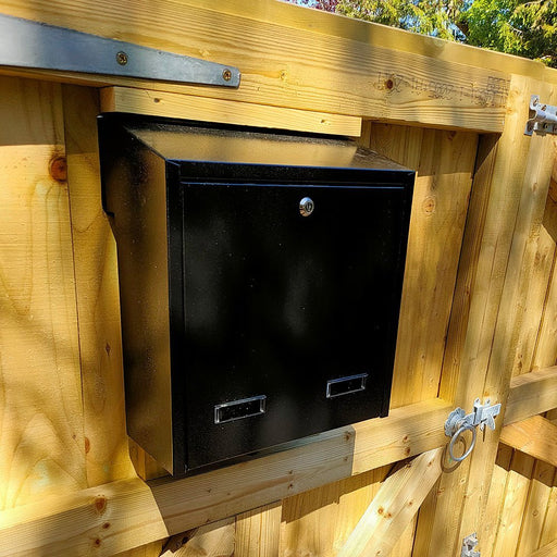 Outdoor Post Box for Gates and Fence Mounting with Stainless Steel Front Including Trim Rear Access W3 - 4 - Letterbox Supermarket