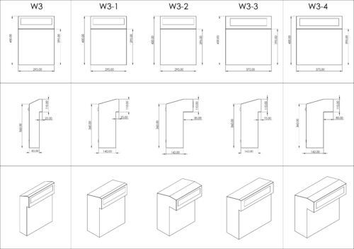 Outdoor Post Box for Gates and Fence Mounting with Stainless Steel Front Including Trim Rear Access W3 - 4 - Letterbox Supermarket