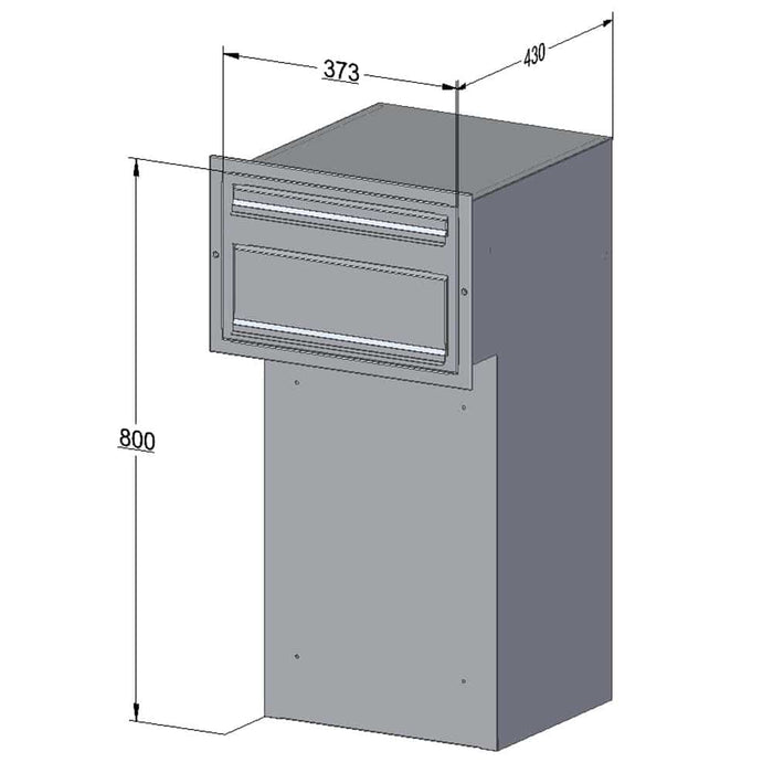 Sierra Rear Access Through Wall Parcel and Post Box