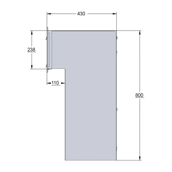 Sierra Rear Access Through Wall Parcel and Post Box