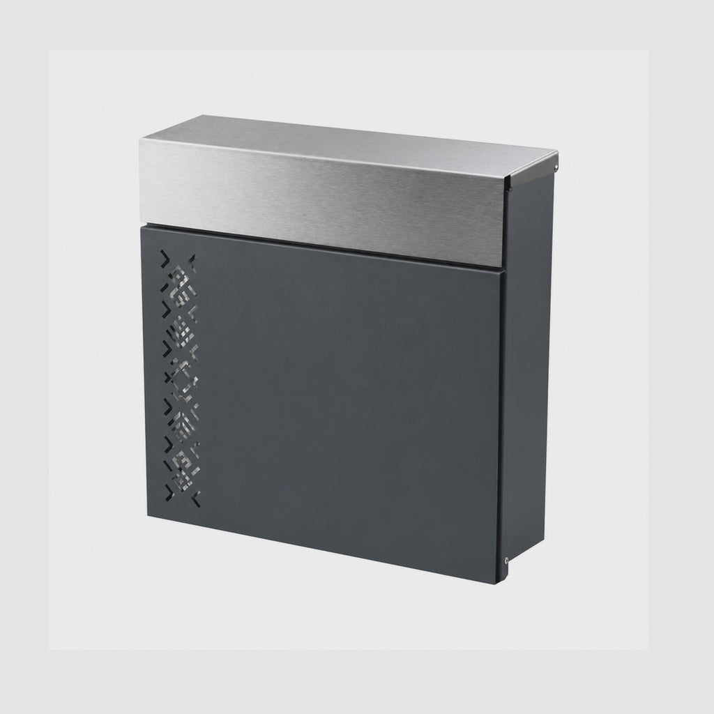 Compact External Letterbox for Home – Lockable Wall Fixing Post Box – Peregrine