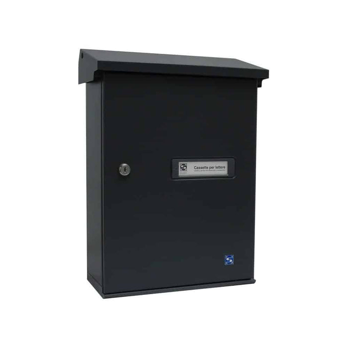 Moda Italiana Serenissima Large Wall Mounted Outdoor Post Box – Dark Grey