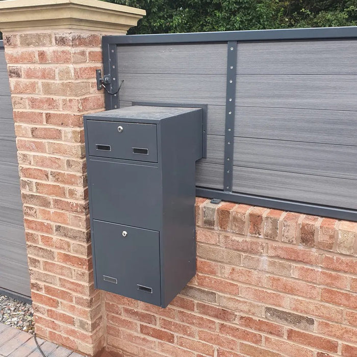 Through The Wall Parcel Delivery Box with Integrated Letterbox for Single Brick Walls Sierra - Letterbox Supermarket