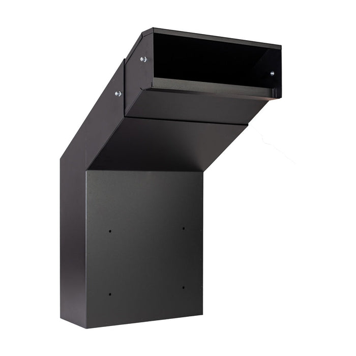 Through the Wall Post Box Cast Aluminium Rolle - Nero - Letterbox Supermarket