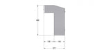 Through Wall Letter Chute with Stainless Steel Front Including Trim Lockable W3 - 4 XL - Letterbox Supermarket