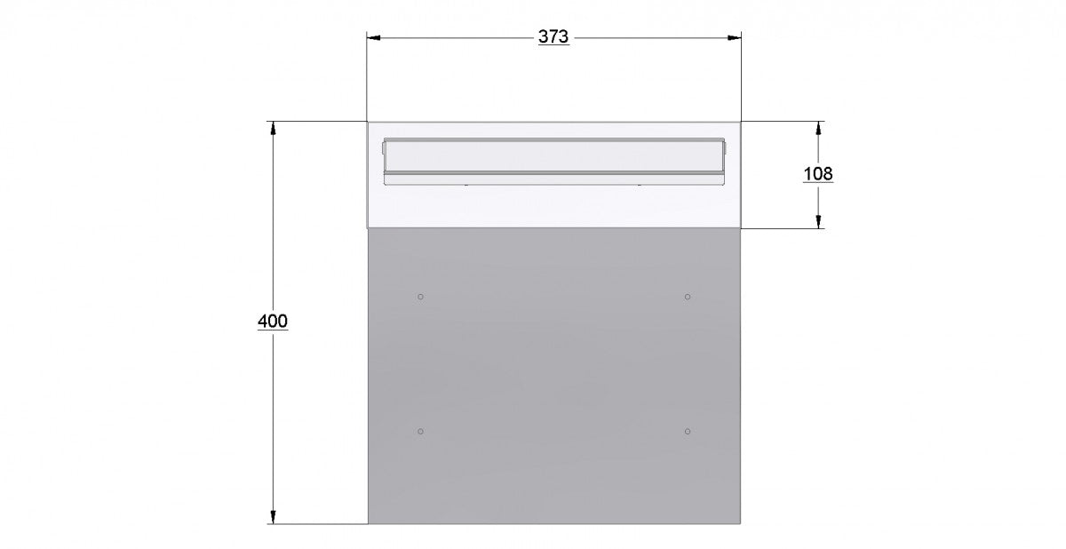 Through Wall Letter Chute with Stainless Steel Front Including Trim Lockable W3 - 4 XL - Letterbox Supermarket