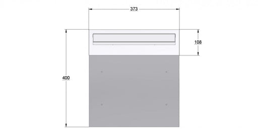 Through Wall Letter Chute with Stainless Steel Front Including Trim Lockable W3 - 4 XL - Letterbox Supermarket