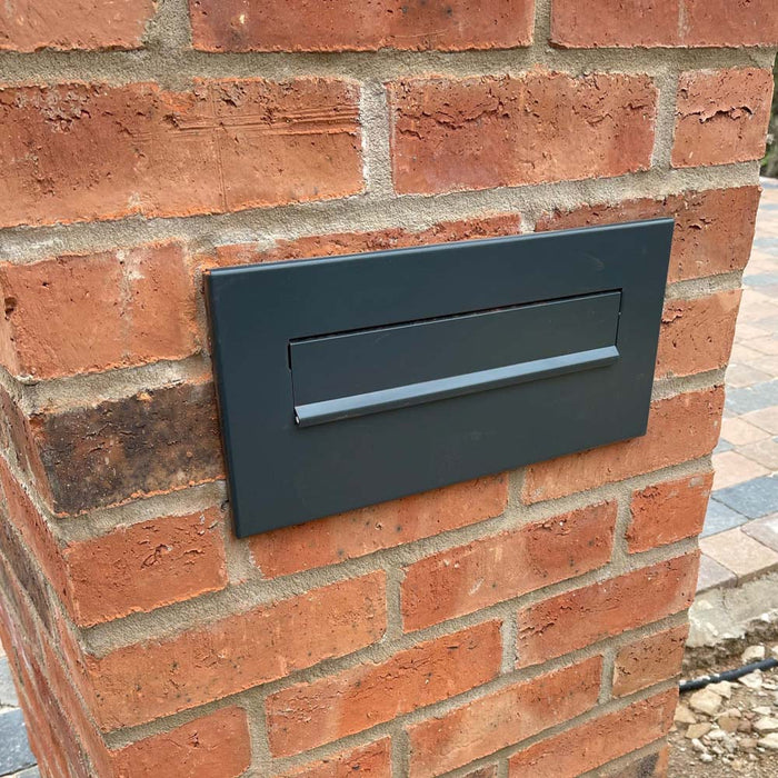 LBD-042 Telescopic Through Wall Letterbox 390-620mm – Powder Coated