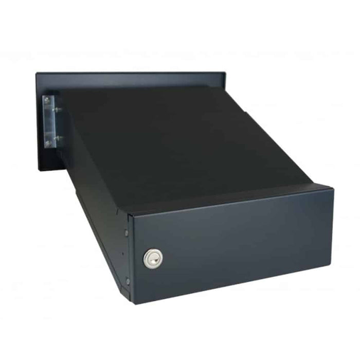LDD-041 Metal Black Telescopic Through Wall Letterbox 230-390mm