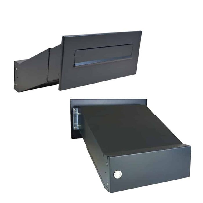 LDD-041 Telescopic Through Wall Letterbox 230-390mm – Powder Coated