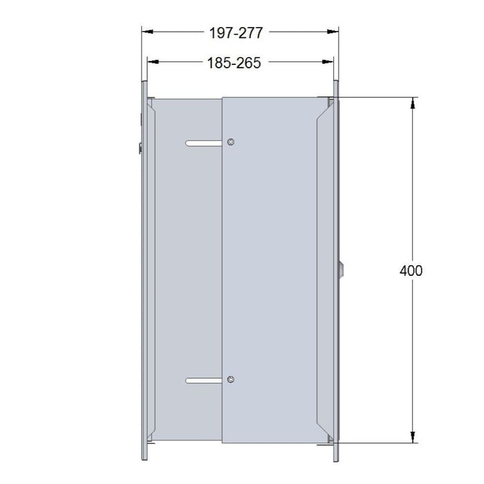 Toldi Vertical Through the Wall Letterbox for Narrow Walls - Letterbox Supermarket