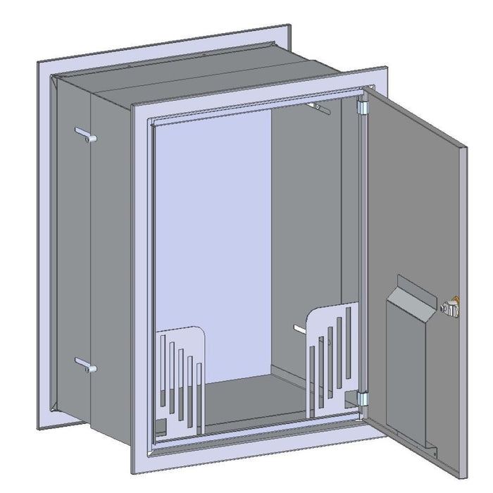 Toldi Vertical Through the Wall Letterbox for Narrow Walls - Letterbox Supermarket