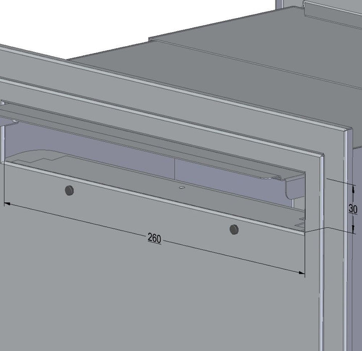 Toldi Vertical Through the Wall Letterbox for Narrow Walls - Letterbox Supermarket