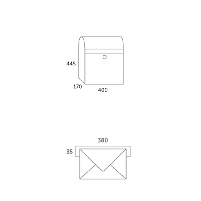 Free Standing Post Box Lockable Galvanised Steel - Allux KS200