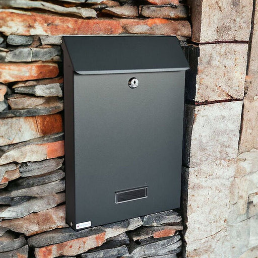 Wall Mounted Letterbox Lockable Outdoor Galvanised Steel SDG - Letterbox Supermarket