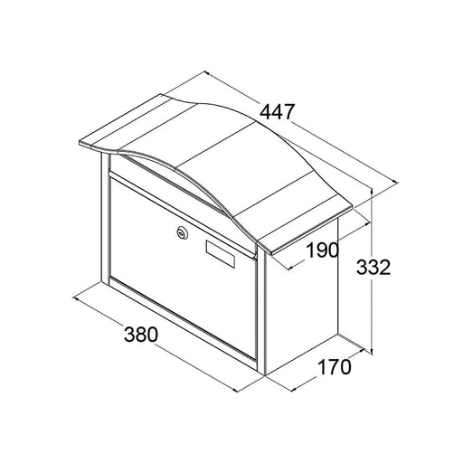 Wall Mounted Letterbox Lockable Outdoor Partridge - Letterbox Supermarket