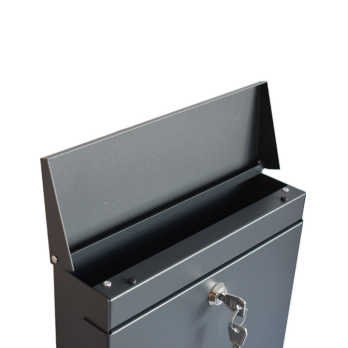 Wall Mounted Letterbox Lockable Outdoor Galvanised Steel SDG1