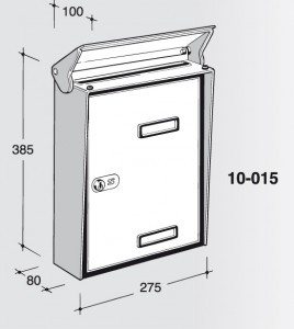 Wall Mounted Post Box External Lockable San Zenone - Letterbox Supermarket