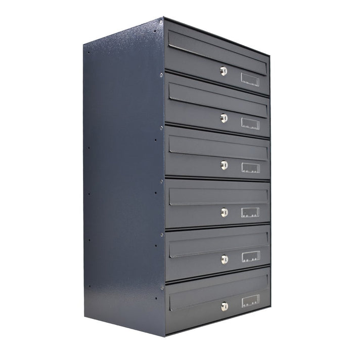 Apartment Post Boxes Communal Anthracite Grey RAL 7016 MTZ Urban Easy - Letterbox Supermarket