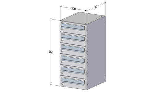 Communal Letterboxes Internal Recess Mounted with Trim Urban Easy E2 - Letterbox Supermarket