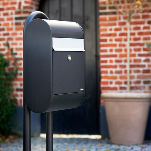 Free Standing Outdoor Post Box Galvanised Steel Allux 5000 - Letterbox Supermarket