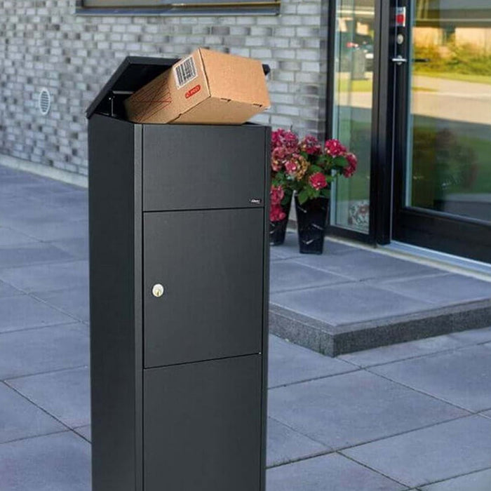 Free Standing Parcel Delivery Box Front Access Allux 600 - Letterbox Supermarket