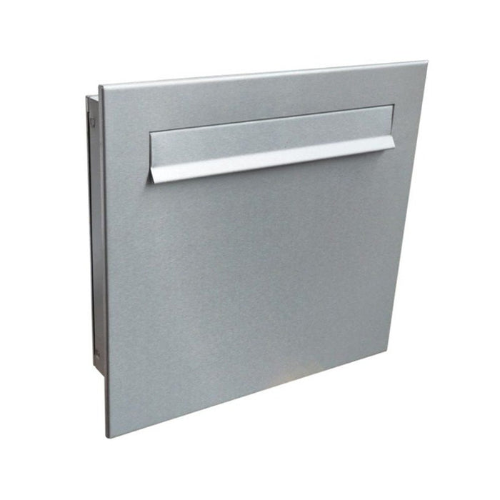 Gate Post Box Rear Access / Railing Mounted Stainless Steel LAD-04 - Letterbox Supermarket