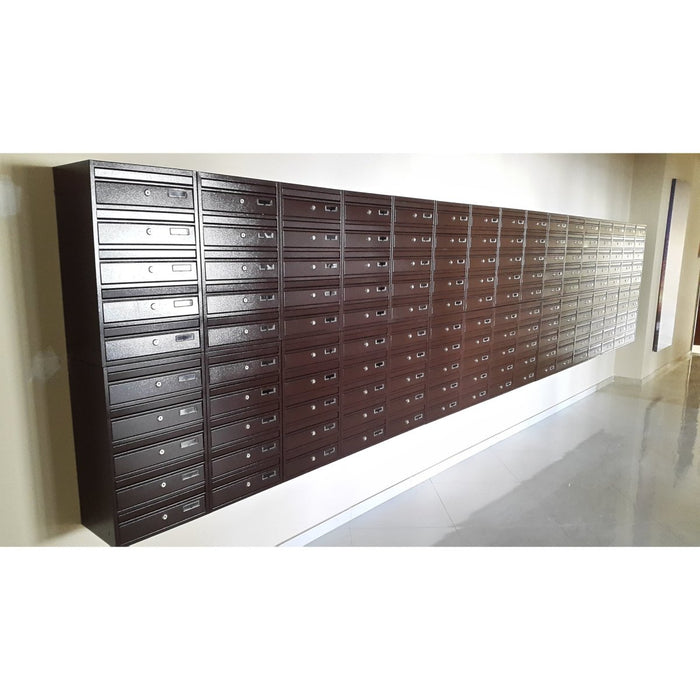 Letterboxes for Apartments Wall Mounted Black E1 Urban Easy - Letterbox Supermarket