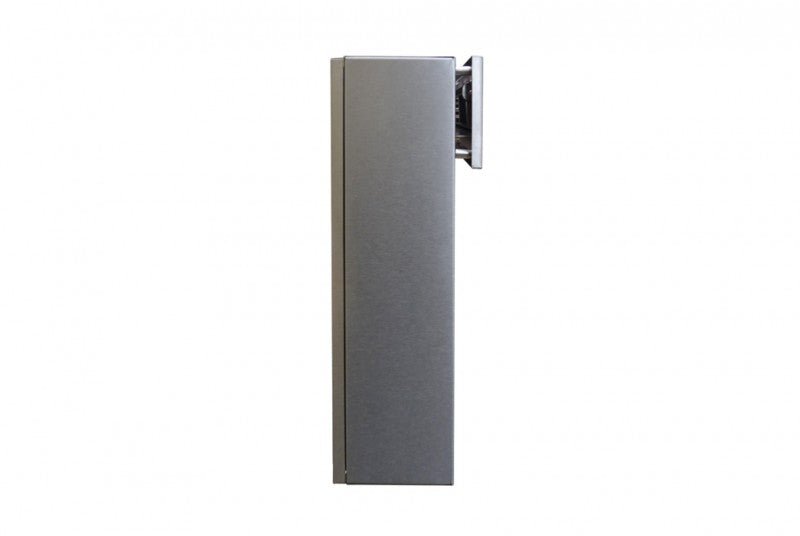 Outdoor Letterbox for Gates & Fences Polished Stainless Steel LAD-050 - Letterbox Supermarket