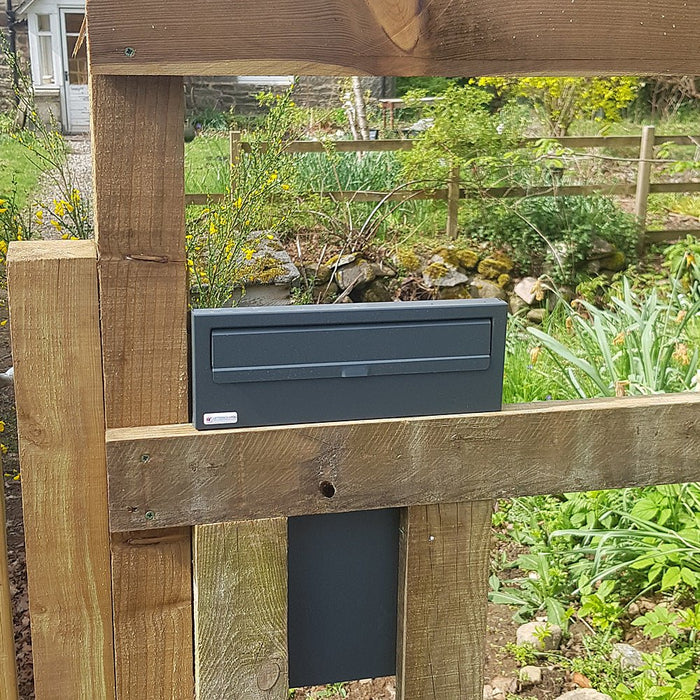 Outdoor Post Box for Gates and Fence Mounting Rear Access Lockable W3-1 - Letterbox Supermarket