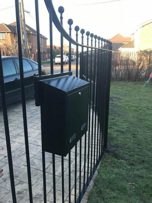 Outdoor Post Box for Gates and Fence Mounting with Stainless Steel Front Including Trim Rear Access W3 - Letterbox Supermarket