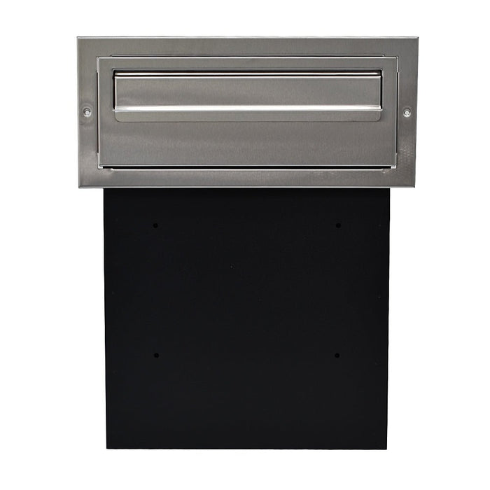 Outdoor Post Box for Gates and Fence Mounting with Stainless Steel Front Including Trim Rear Access W3 - Letterbox Supermarket