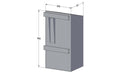 Outdoor Post Box Railing Vertical Mounted Rear Access W3-7 - Letterbox Supermarket