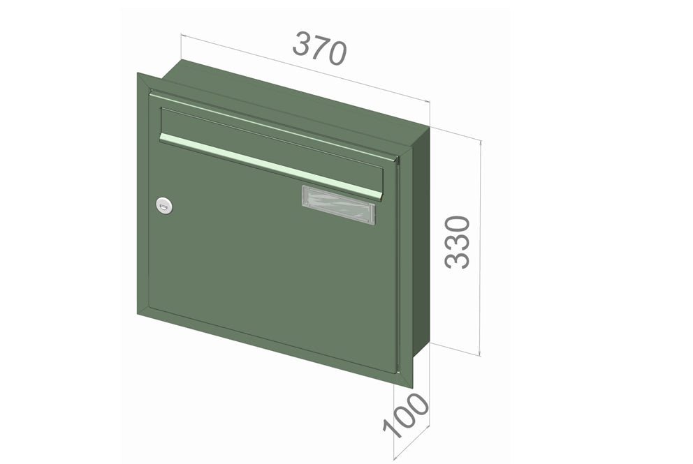 Rear Access Outdoor Post Box for Railings LAD-03 - Letterbox Supermarket