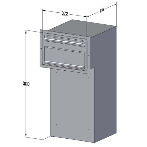 Through The Wall Parcel Delivery Box with Integrated Letterbox for Single Brick Walls Sierra - Letterbox Supermarket