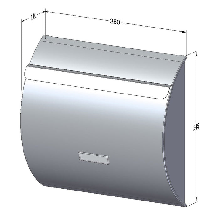 Wall Mounted Letterbox Lockable Decorative WA1 Model - Letterbox Supermarket