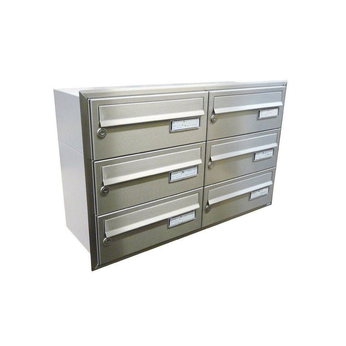 Wall Mounted Post Box for Flats Lockable LBD-015 City Hall Stainless Steel - Letterbox Supermarket