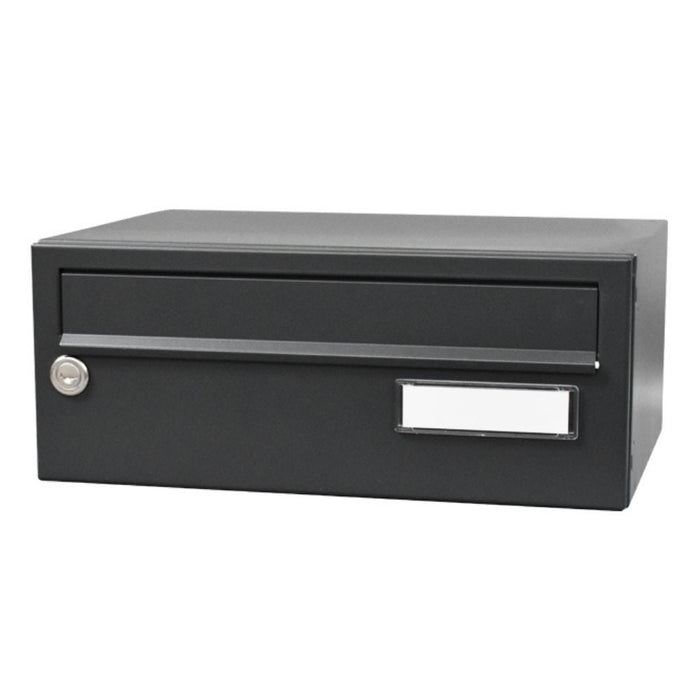 Wall Mounted Post Box for Flats Lockable LBD-016 City Hall Dark Grey - Letterbox Supermarket