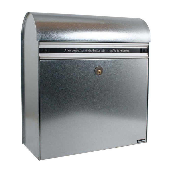 Wall Mounted Post Box Lockable Galvanised Steel Allux KS200 - Letterbox Supermarket