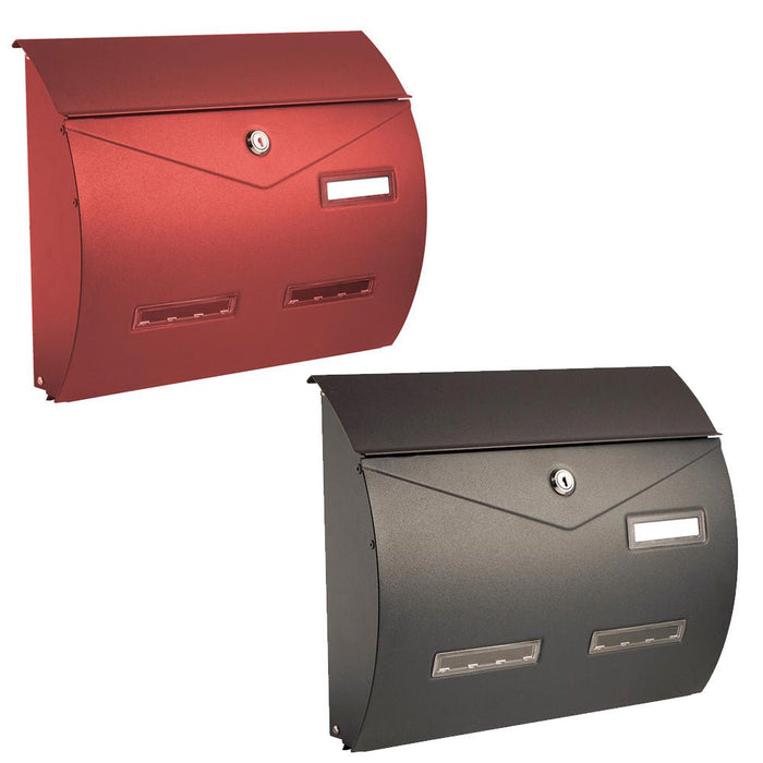 Wall Mounted Post Box Lockable Outdoor Busta - Letterbox Supermarket