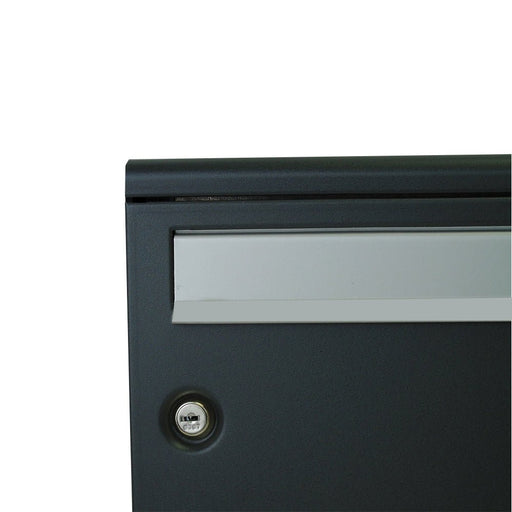 Wall Mounted Post Box Lockable Slim Profile Moda Italiana S2001ER - Letterbox Supermarket