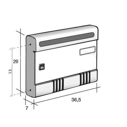 Wall Mounted Post Box Slim Profile Rust Proof Aluminium Tocco Di Italia Sire - Letterbox Supermarket