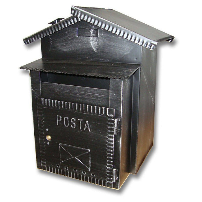 Wall Mounted Post Box With Parcel Compartment Outdoor Open Slot Rustic XL - Letterbox Supermarket